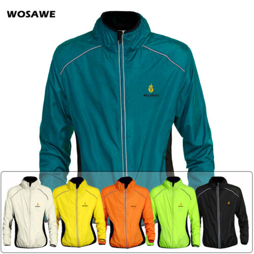 Men Windproof Cycling Jacket High Visibility Breathable Mtb Bike Racing Top Coat