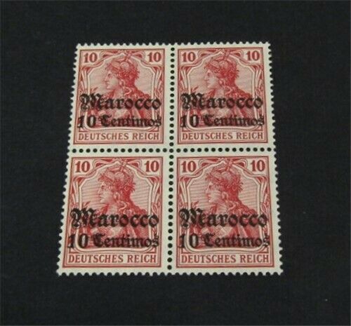 Nystamps Germany Offices Abroad Morocco # 35 Mint Og Nh $60 Block Of 4  G13x3438