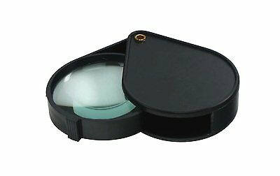 10x 2.5" Folding Pocket Magnifier Jewelry Loupe Optical Magnifying Glass Lens