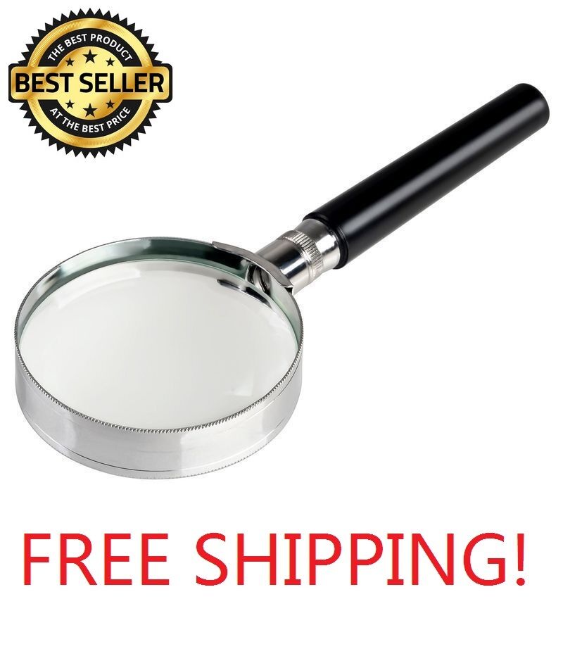 Magnification Handheld 10x Magnifier 2 Inches Magnifying Glass Handle 50mm
