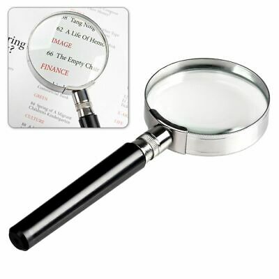 10x Magnification Handheld Magnifier Magnifying Glass Handle Low Vision Aid 50mm